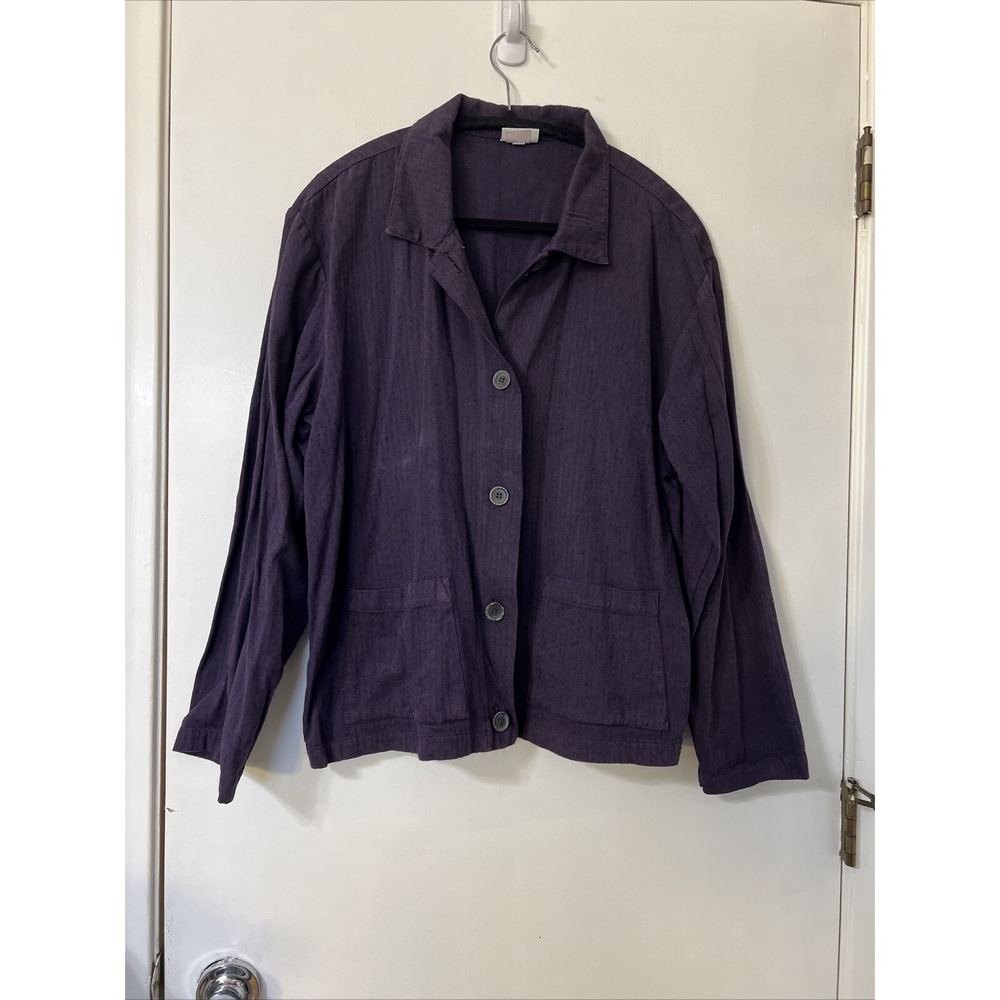 Habitat Purple Women's Cardigan blazer Size ML With Pockets Light Jacket